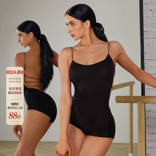 ZYM【不设限星球】上衣吊带露背拉丁舞练功服简约高级带胸棉2411