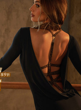 ZYM【躲豹豹】连衣裙后背绝美拉丁舞练功服女秋冬带内衣裤25089