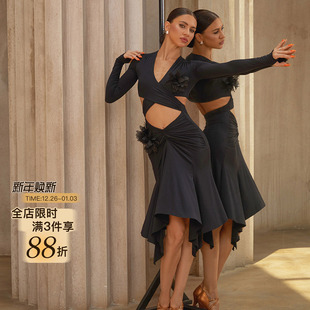 连衣裙不规则拉丁舞练功服女带内衣裤 ZYM flower 25045 Daisy