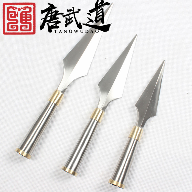 不锈钢杨家枪雁翅太极大枪头红缨枪赵子龙武术表演棍长矛赵云霸王
