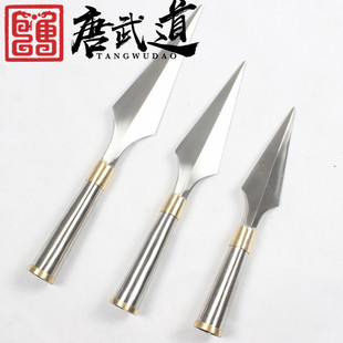 不锈钢杨家枪雁翅太极大枪头红缨枪赵子龙武术表演棍长矛赵云霸王