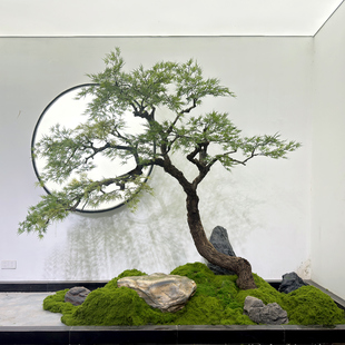 仿真绿植大型羽毛枫室内造景楼梯橱窗装饰落地摆件北欧风仿生假树