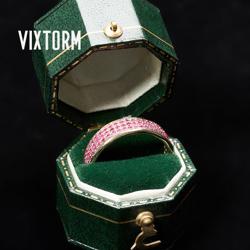 VIXTORM设计18K金镶嵌红宝石戒指