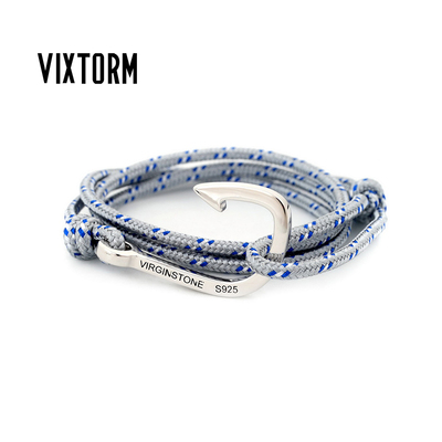 英国潮牌vixtorm925银手绳航海