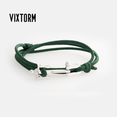 VIXTORMS925纯银船锚航海手绳