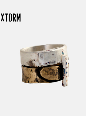 Lune（法）ss纯手工S925银X黄铜 VIXTORM设计师款戒指细节丰富