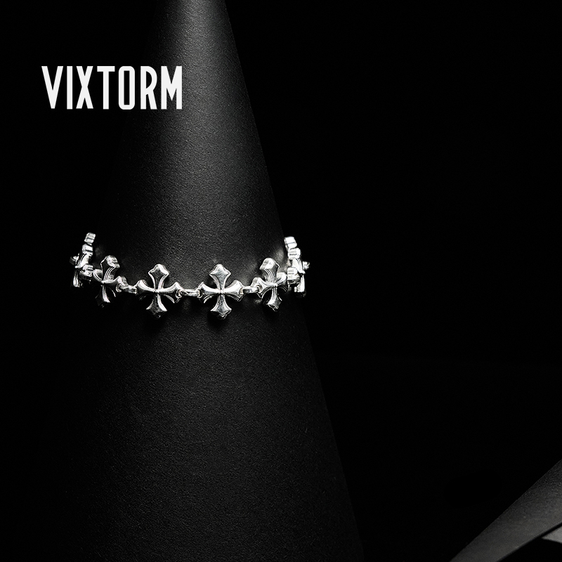 佑 Grace VIXTORM原创珠宝s925纯银十字典雅设计手链（送证书）