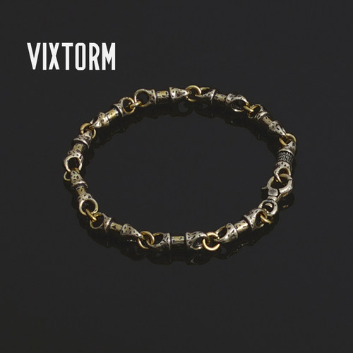 VIXTORM情侣铜原创设计做旧手链