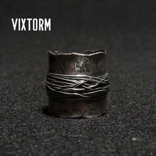 VIXTORM925纯银戒指纯手工复古