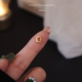 超迷你耳皮钉睡觉不用摘纯银镀金锆石小耳圈女日系极小耳骨钉ins