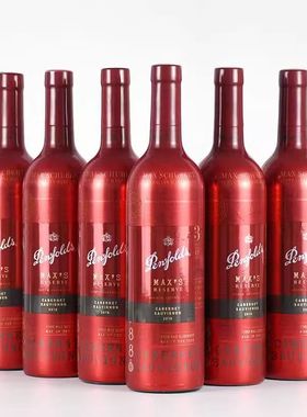 6支装#澳洲进口奔富Max's麦克斯黑金铂金干红葡萄酒整箱红酒750ml