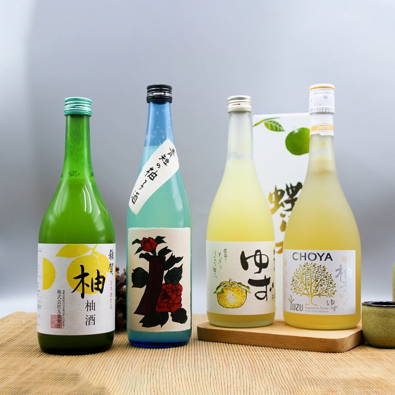 4瓶# 日本进口俏雅choya 梅乃宿 白鹤梅柚子酒宇治茶梅酒梅子果酒