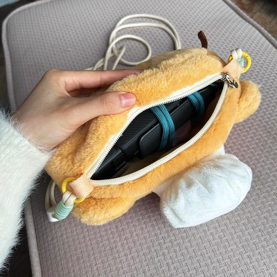 大疆pocket3黄油小熊收纳包保护套拍立得保护壳整理斜挎包防碰撞