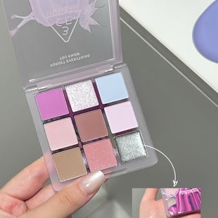 新色猫眼石!3ce眼影盘小样九宫格大地色哑光橘棕烟粉盘免费试用