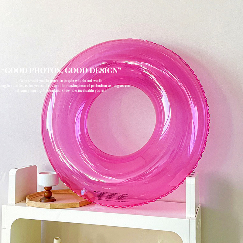 透明純色游泳圈ins拍照氛圍感JU