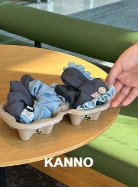 KANNO｜秋冬新款韩系灰色西装大肠发圈女高级感低马尾大号头饰