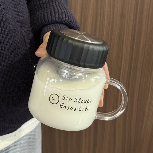 男士大口玻璃杯大容量泡茶