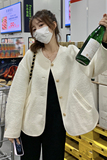 【主推】圆领气质温柔宽松小香风外套2C372-9005-P145控198，女装短外套，2C372