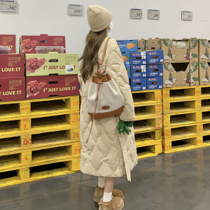 【已出货】百搭菱形格宽松加厚保暖羽绒服2C372-8059-P285控418图片
