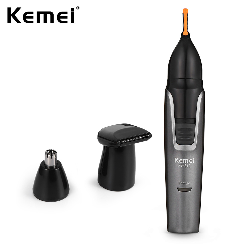 科美KM-312鼻毛器修眉刀鬓角器3合一 欧规 Silver(银色)