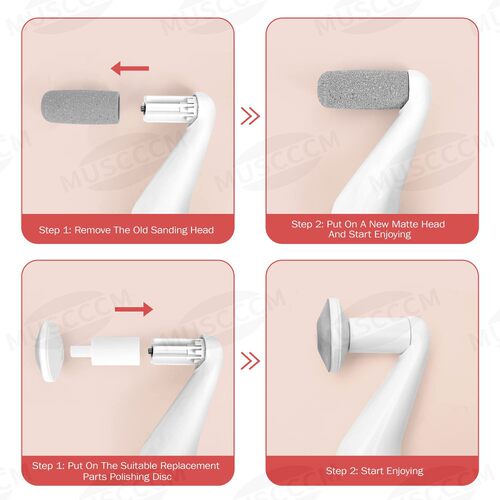 电动修脚器M7配件磨头美甲除茧搓脚去脚皮死修足机磨脚家用