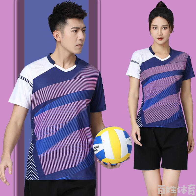 短袖速干排球服羽毛球服定制比赛