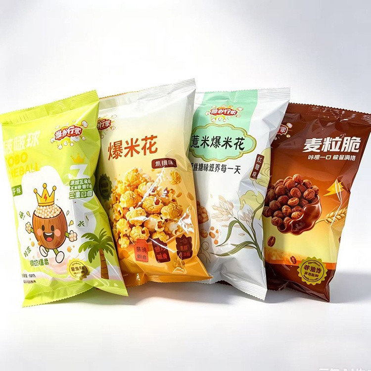 爆谷行家可可麦粒脆椰香爆米花薏米焦糖爆米花啵啵球零食4袋