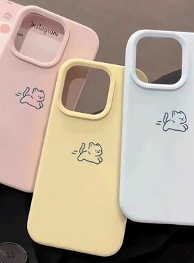 小熊猫奔跑小猫适用于苹果17pro华为MATE70手机壳荣耀300可爱小米15OPPOfindx8红米k80VIVOs20肤感大孔IQOOne