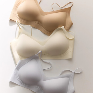 冰感奶皮果冻bra有氧透气果冻条支撑半固定杯文胸内衣女 BLUE