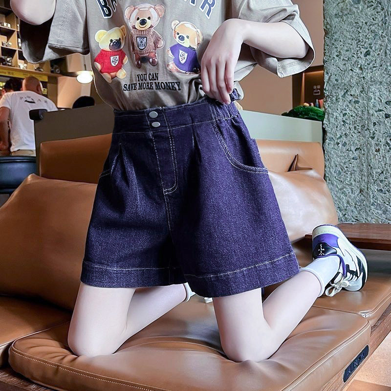 女大童牛仔短裤夏季外穿薄款女童韩版时尚五分裤女孩夏装宽松裤子