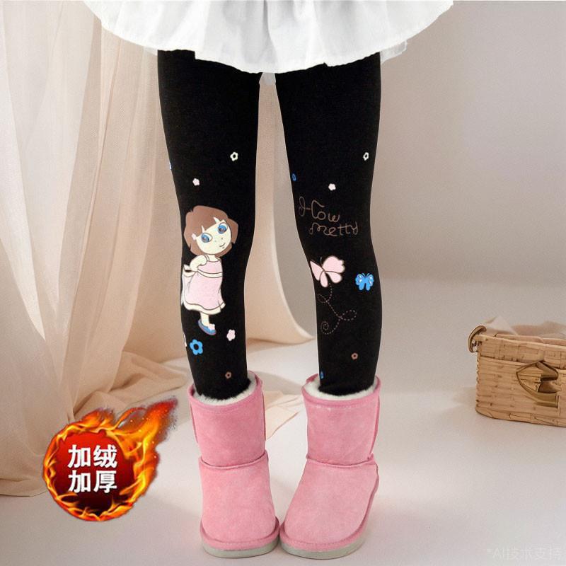 女童冬季加绒加厚打底裤