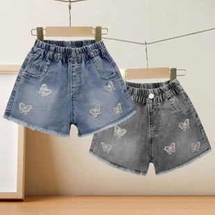 女童牛仔短裤夏季韩版洋气中大童夏装宽松薄款五分裤女孩夏天裤子