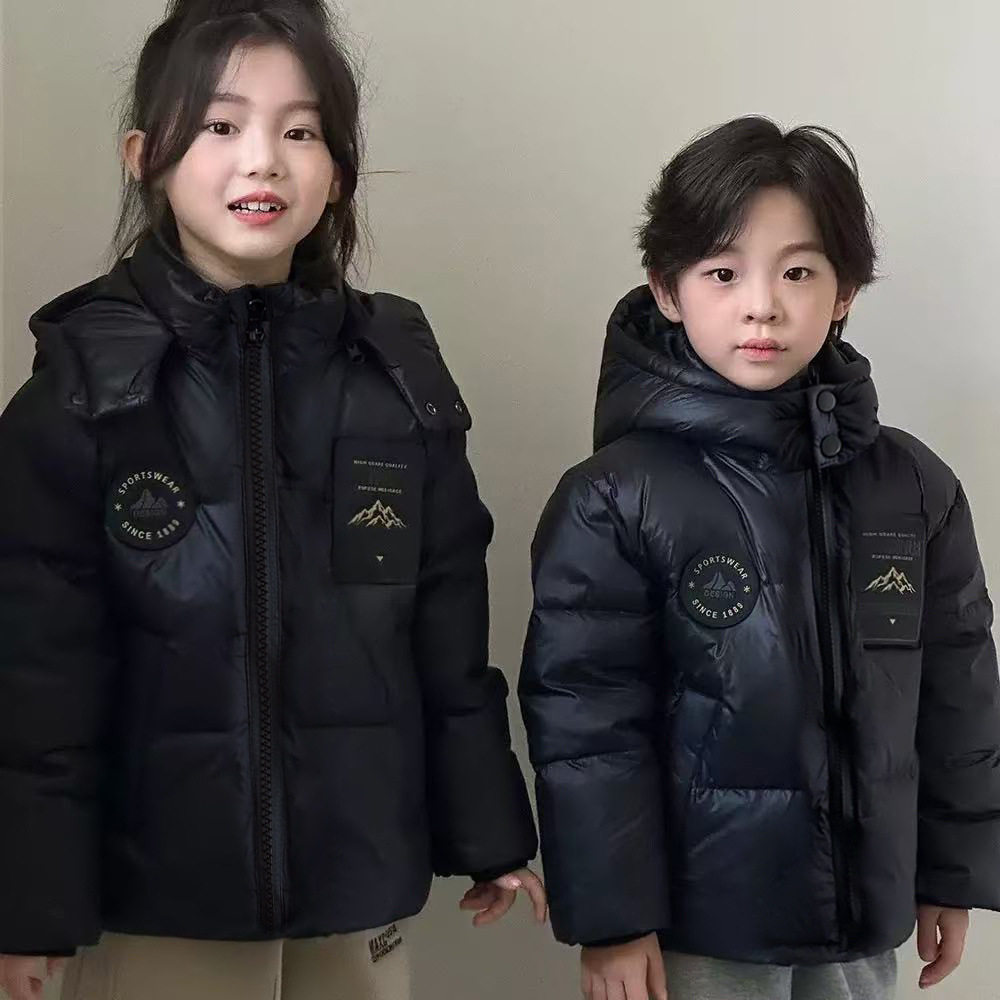 女童冬季时尚加厚连帽棉服