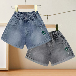 女童短裤夏季外穿韩版洋气牛仔五分裤宽松薄款时尚小女孩夏天裤子