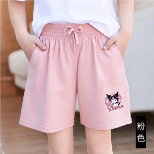 女童短裤夏季外穿纯棉五分裤韩版洋气女孩休闲运动宽松薄款裤子