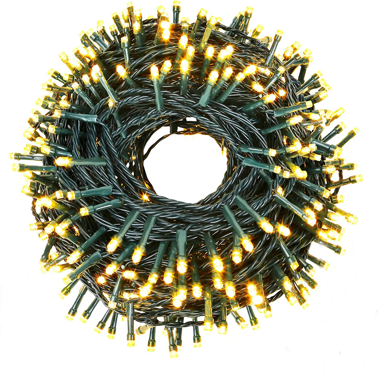 圣诞树灯led小彩灯闪灯串灯圣诞节装饰插电墨绿线户外防水灯串灯