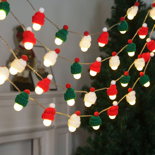 圣诞节装饰品毛线帽装饰灯