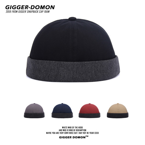 街头个性无檐水手流氓雅痞帽子