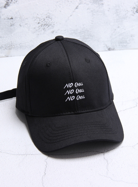 欧美夏天潮牌个性硬顶男女百搭黑白橙色鸭舌帽原宿街舞棒球帽子