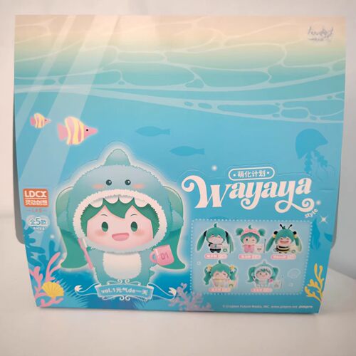 灵动创想WAYAYA初音未来毛绒套装盲盒儿童漱口杯牙刷潮玩手办挂件