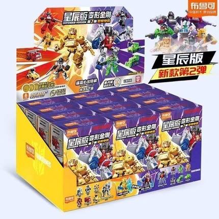 布鲁可积木人变形金刚星辰版2弹擎天柱红蜘蛛互动载具盲盒玩具