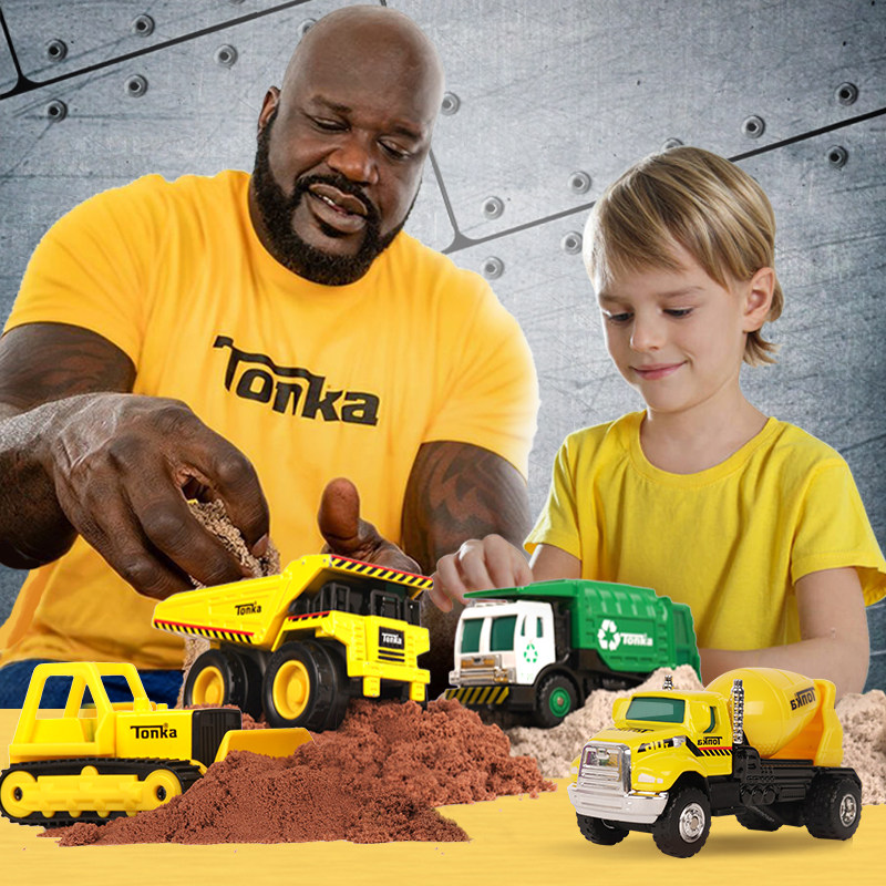 tonka迷你推土车合金车模儿童玩具系列小号滑行工程自卸车