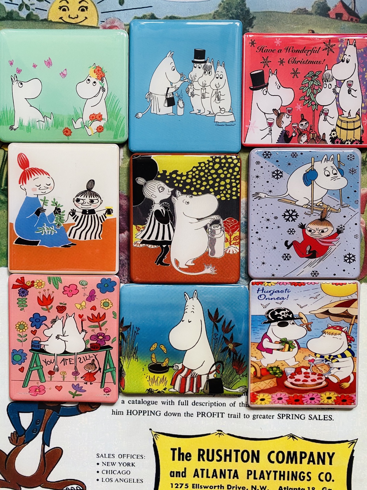 出口外贸姆明Moo.min超大磁性冰箱贴便签磁性贴（第六季）