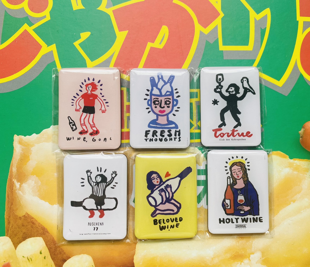 包邮出口日本订单创意酒文化小号冰箱贴男生女生礼物一套