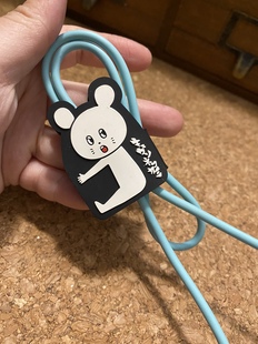 空空家小福利出口日本超可爱小老鼠实用集线器耳机数据线收纳绑带