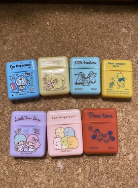 出口日本Sk.ater食品级迷你收纳盒机器猫米奇维尼熊双子星等7款入