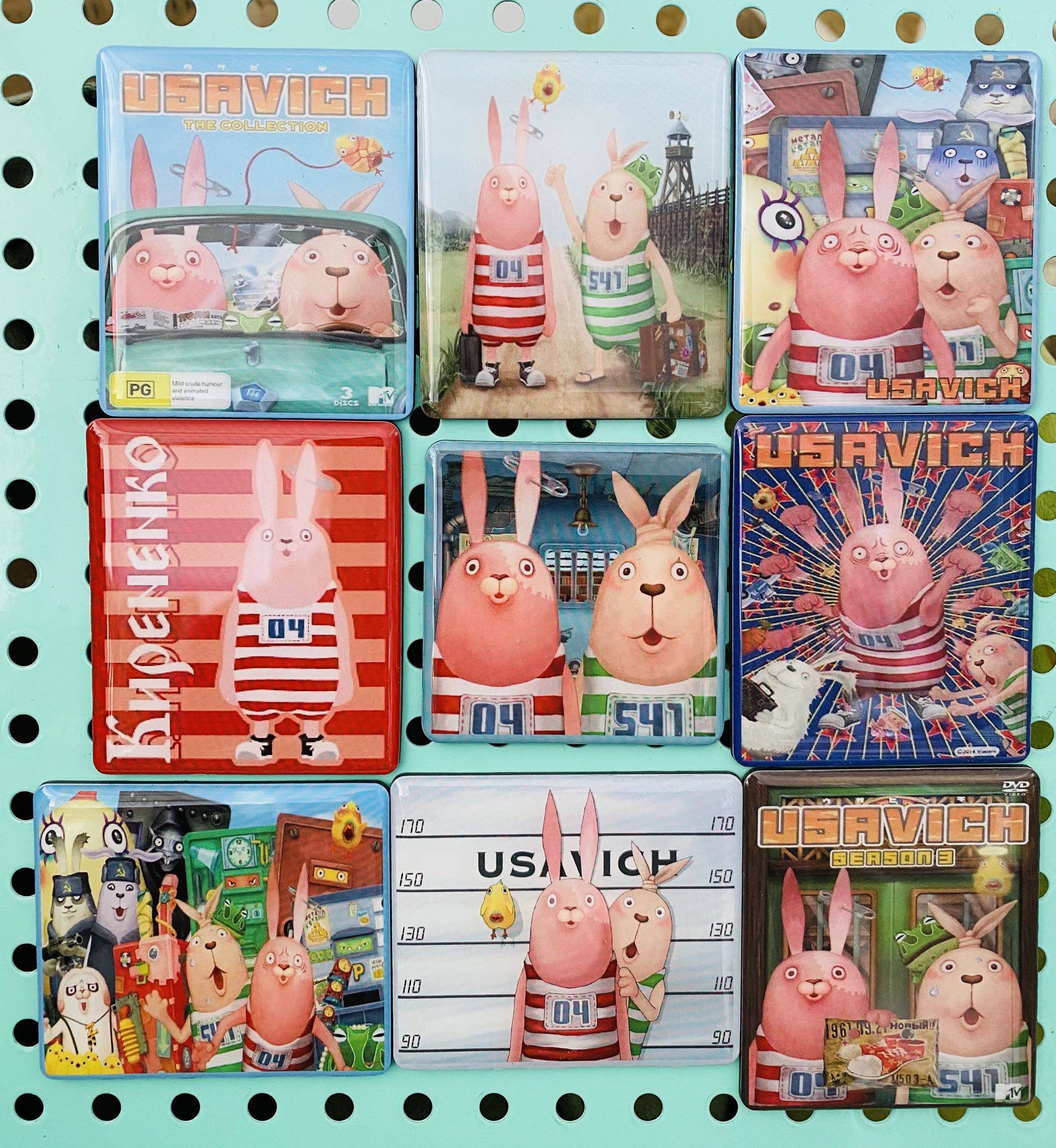 出口外贸创意动漫礼物越狱兔超大磁性冰箱贴磁性贴便签磁铁