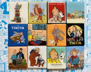 出口外贸超大磁性冰箱贴丁丁历险记TinTin(第二组)