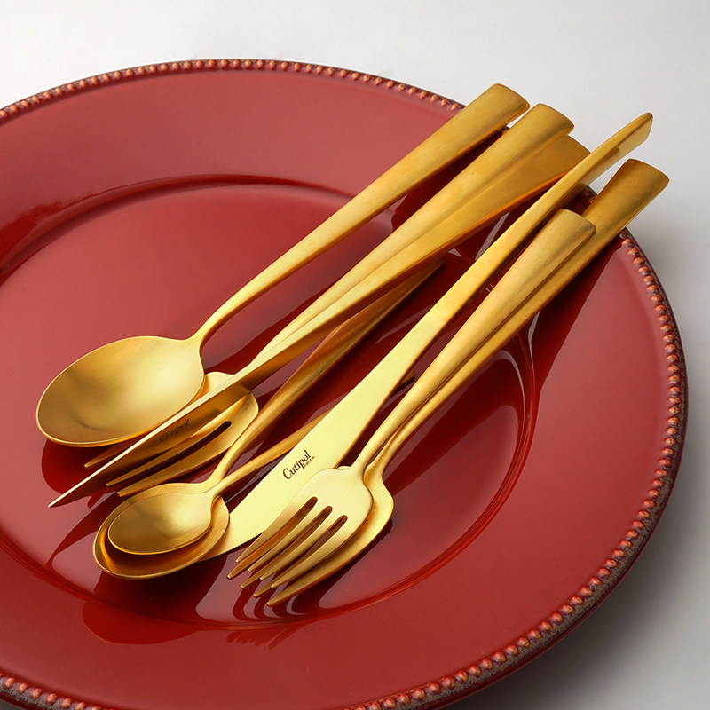 明星同款金色牛排餐具刀叉勺
