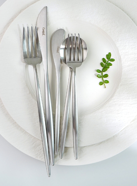 Cutipol Moon银牛排餐具刀叉套装进口西餐餐具刀叉两件套叉子勺子
